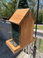 Hanging Bird Feeder | Holds Bird Feed and Sunflower Seeds | Easy Fill | Handmade from Solid Cedar Wood | Exterior Weatherproof Coating