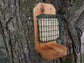 Suet Cake Bird Feeder Mounts on Tree, Railing, Wall or Fence | Handmade from Solid Cedar Wood | FREE Shipping